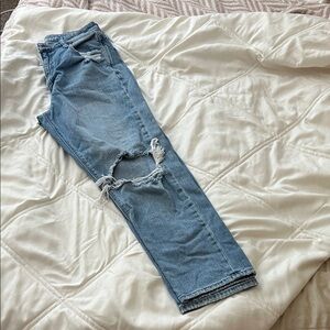 American Eagle Outfitters Light Blue Distressed Jeans